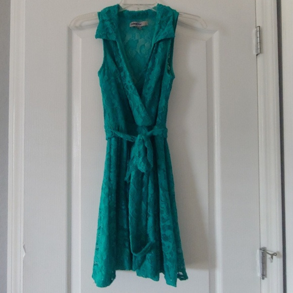 CUTE Teal Green Dress Small